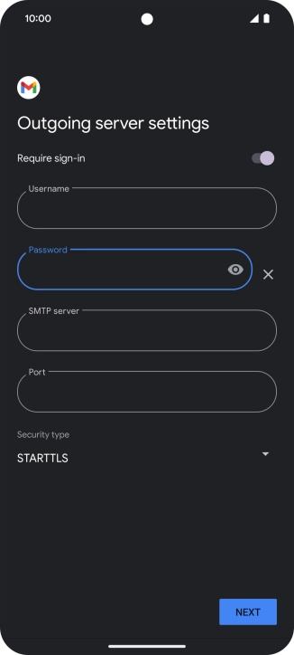 Press the field below 