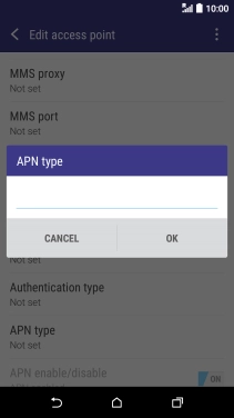 Key in default and press OK.
