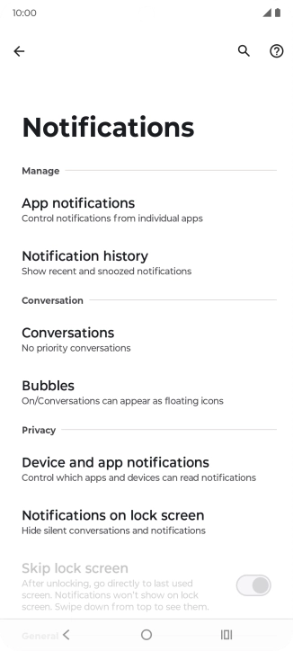 Press App notifications.