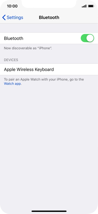 Press the required Bluetooth device and follow the instructions on the screen to pair the device with your phone.