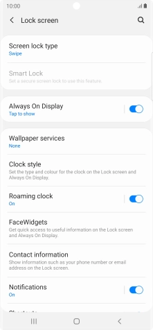 Press Screen lock type.