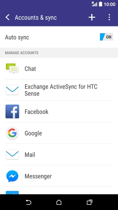 If this screen is displayed, you email account has been recognised and set up automatically. Follow the instructions on the screen to key in more information and finish setting up your phone.