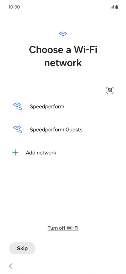 Press the required Wi-Fi network.