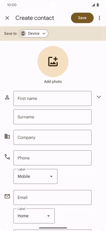 Press First name and key in the required first name.