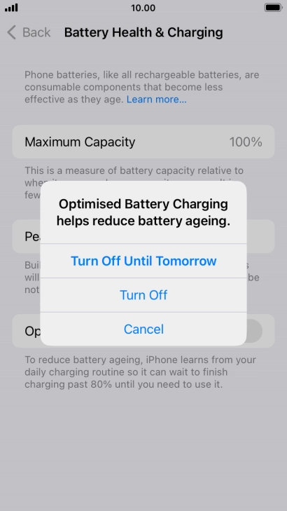 If you turn off the function, press the required setting.