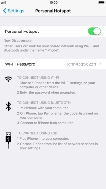 Press Wi-Fi Password and key in the required password.