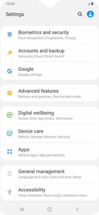 Press Accounts and backup.
