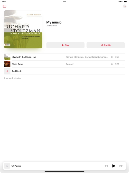 Go to the required category or playlist and press the required audio file.