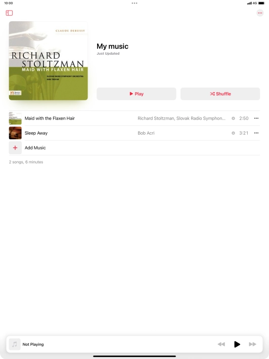 Go to the required category or playlist and press the required audio file.