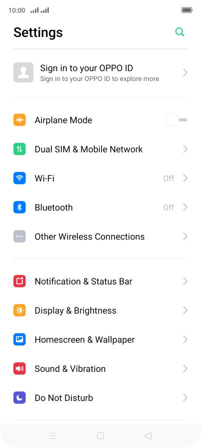 Press Dual SIM & Mobile Network. Press Dual SIM & Mobile Network.