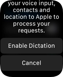 Press Enable Dictation.