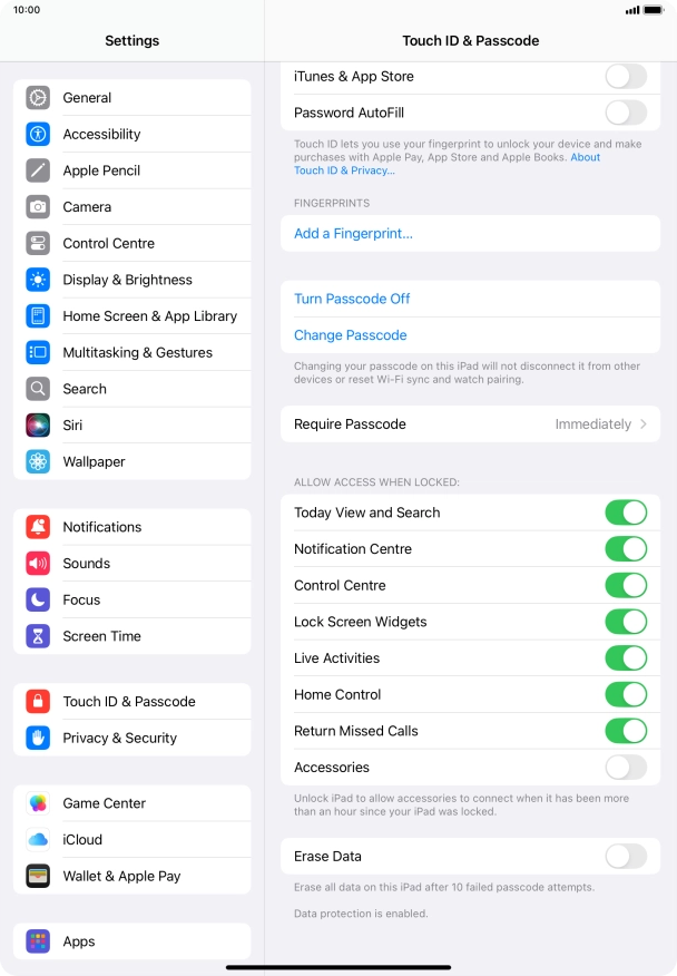 Press the indicator next to 