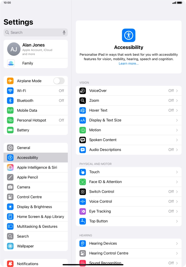 Press the required category below 