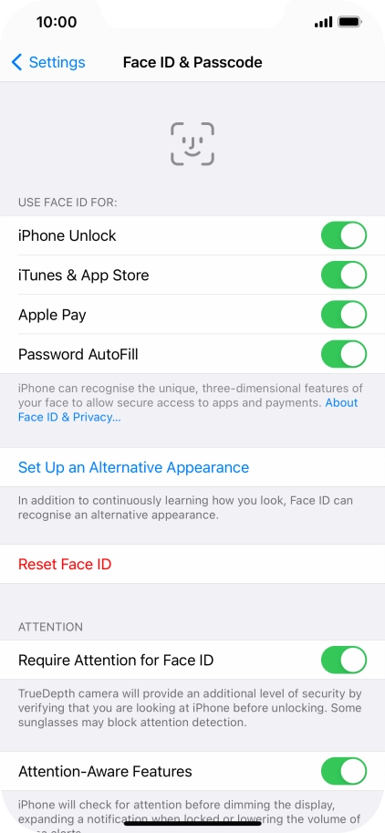 Press the indicator next to 