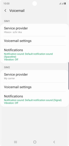 Press Voicemail settings.