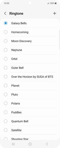 Press the add ring tone icon.