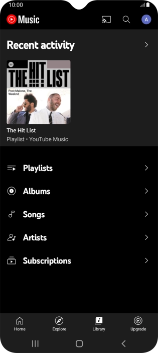 Press the required category and go to the required audio file.