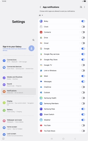 Press the drop down list.