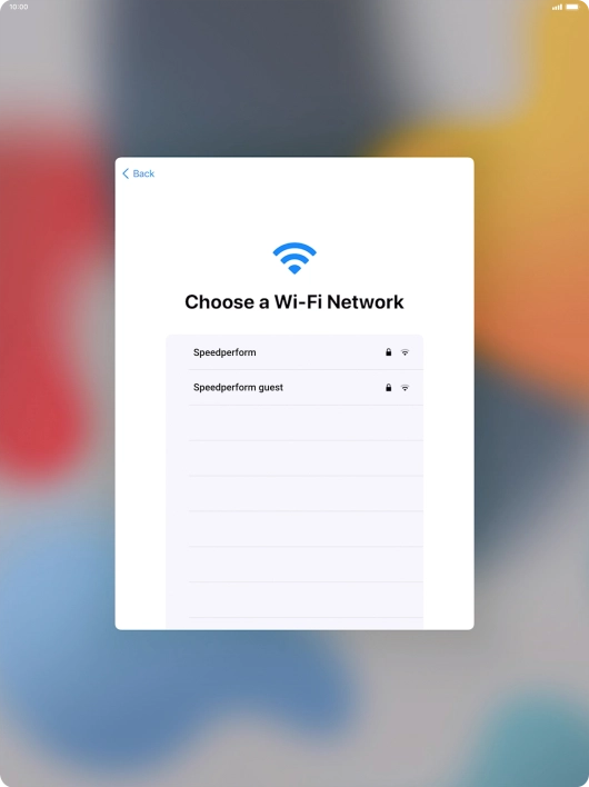 Press the required Wi-Fi network. Press the required Wi-Fi network.