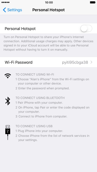 Press the indicator next to 