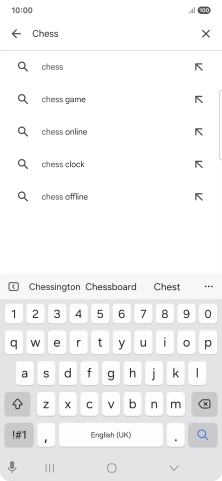 Key in the name or subject of the required app and press the search icon.