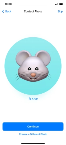 Follow the instructions on the screen to customise the selected picture and press Continue.