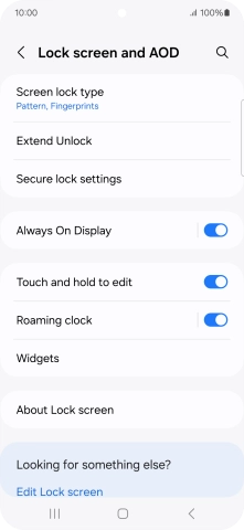 Press Screen lock type and key in the additional phone lock code you created earlier.