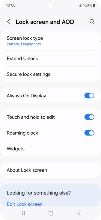 Press Screen lock type and key in the additional phone lock code you created earlier.