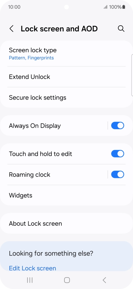 Press Screen lock type and key in the additional phone lock code you created earlier.