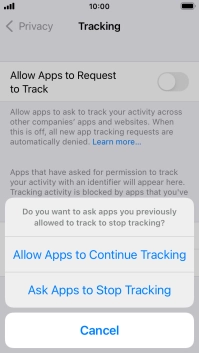 If you turn off the function, press the required setting.