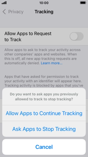 If you turn off the function, press the required setting.