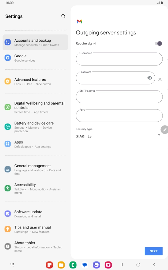 Press the indicator next to Press the indicator next to