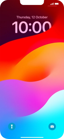 Press and hold anywhere on the lock screen.