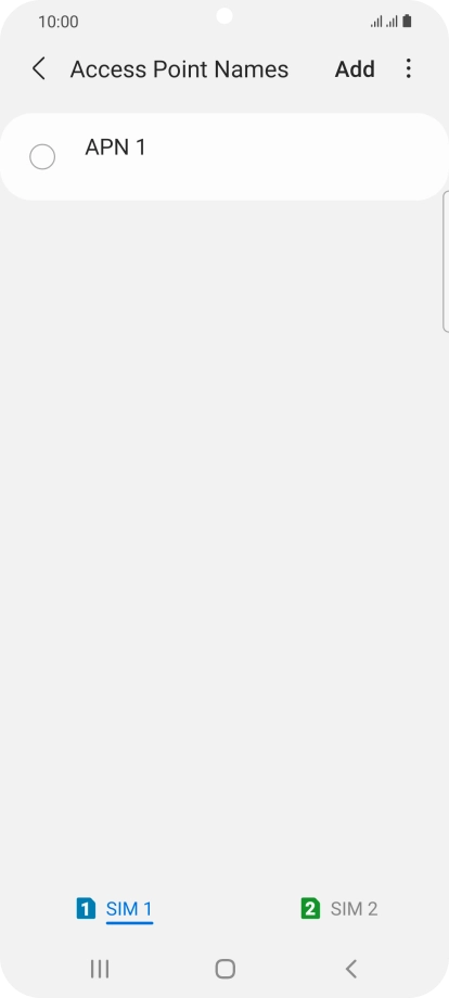 Press the name of the SIM.