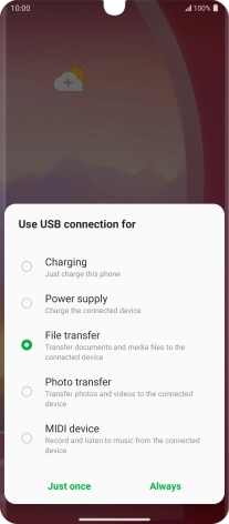 Press File transfer.