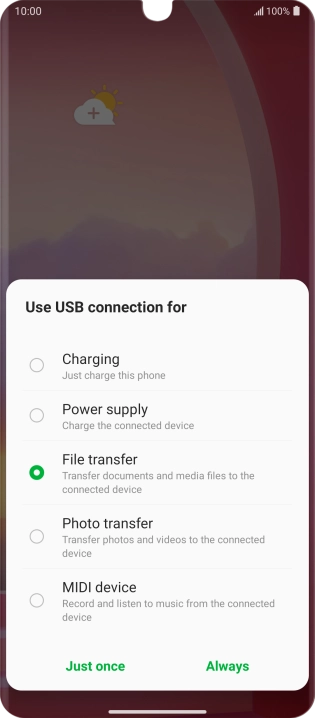 Press File transfer.