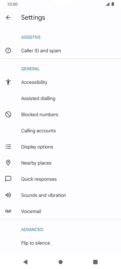 Press Calling accounts.