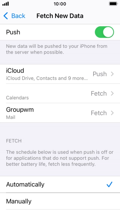 Press the indicator next to 