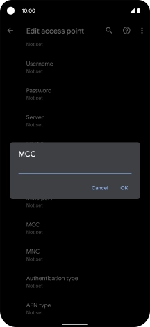Key in 505 and press OK.