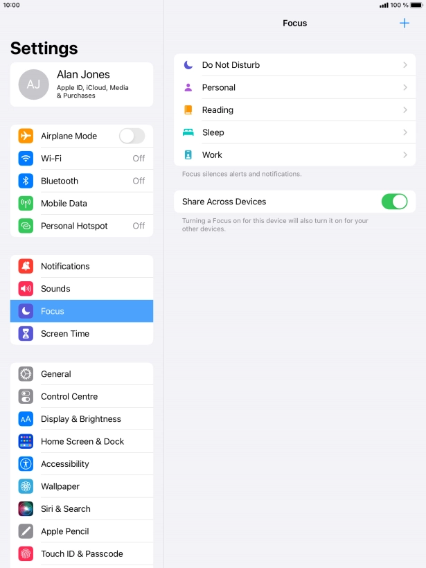 Press Do Not Disturb.