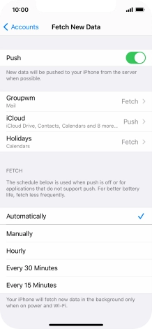 Press the indicator next to 