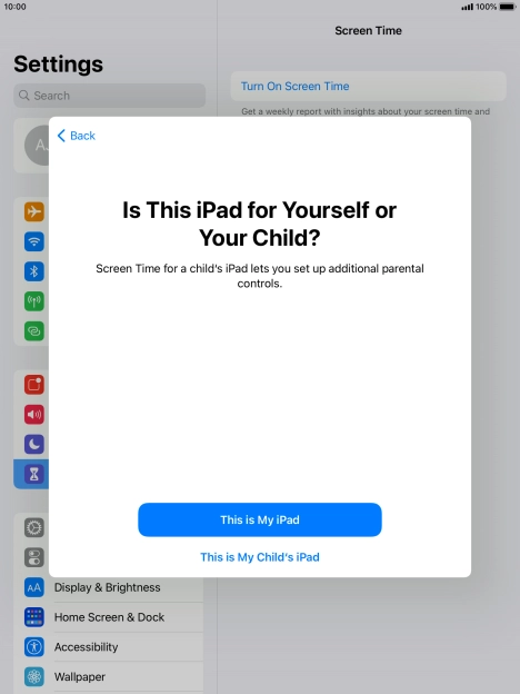Press This is My iPad.