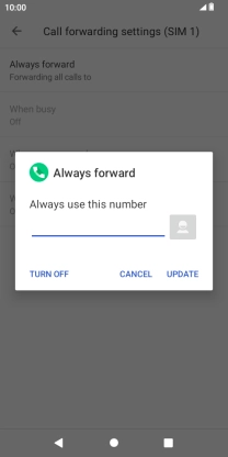 Press TURN OFF.