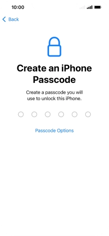 Press Passcode Options.
