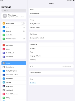 Press Display & Brightness.