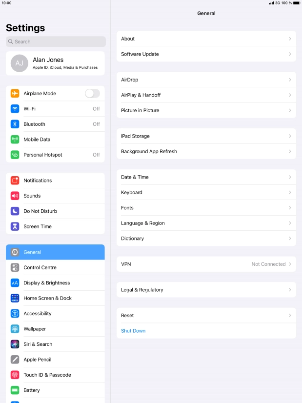 Press Display & Brightness.