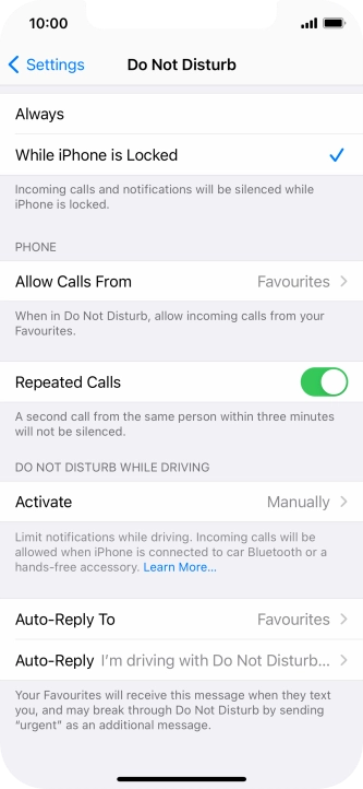 Press Auto-Reply To.