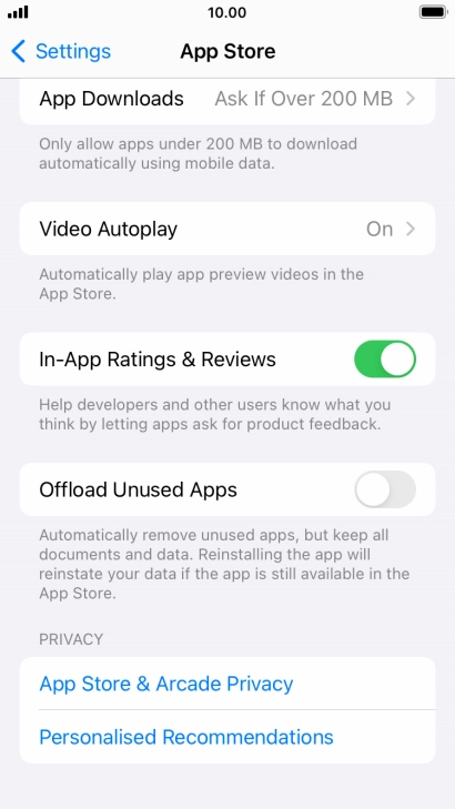 Press the indicator next to 