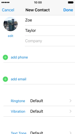 Press add phone and key in the required phone number.