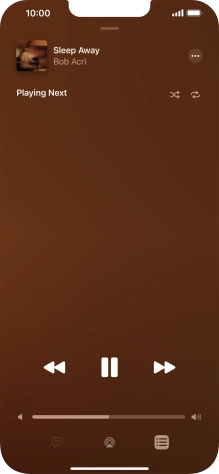 Press the shuffle icon to turn the function on or off.